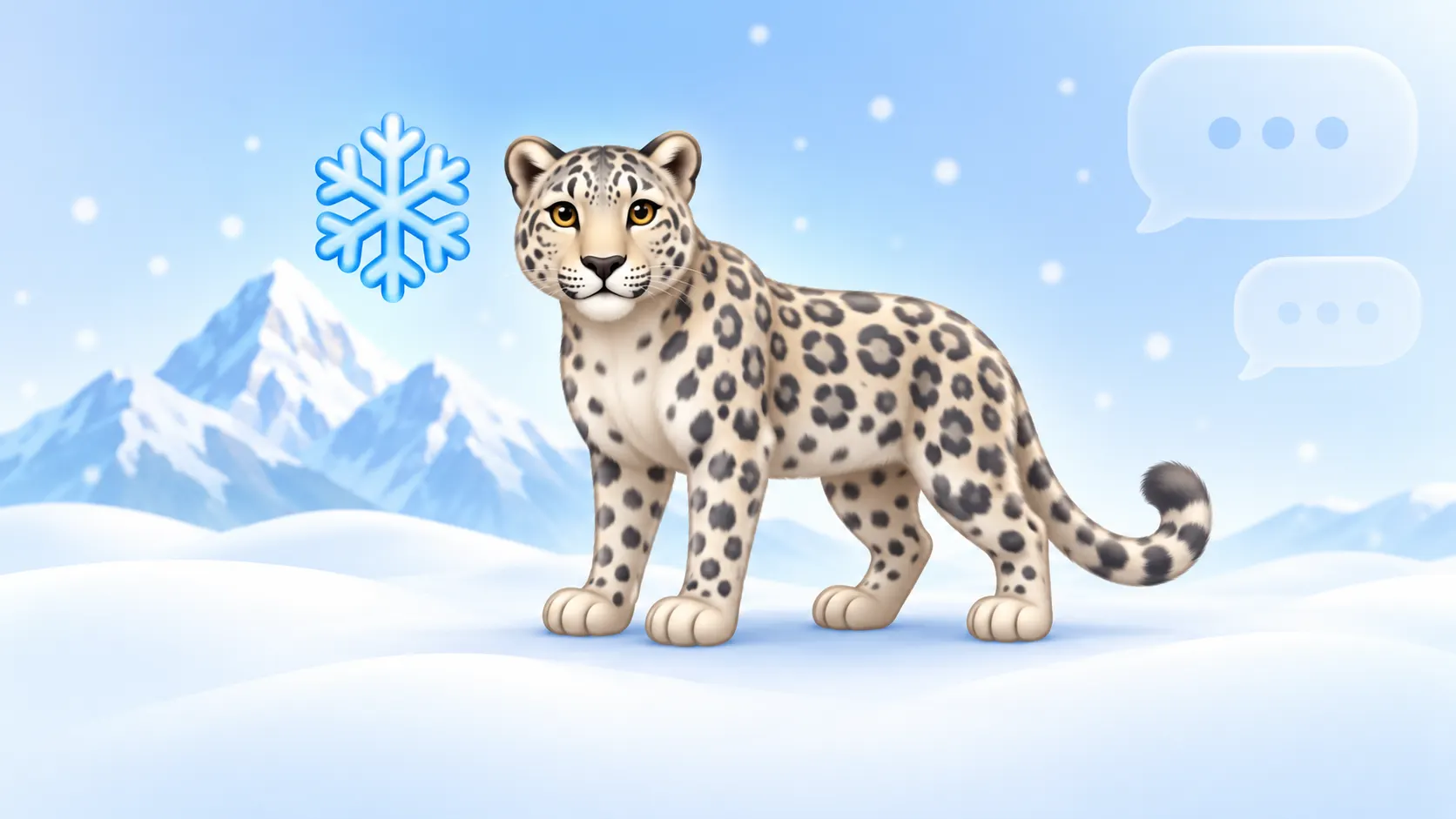snow leopard emoji