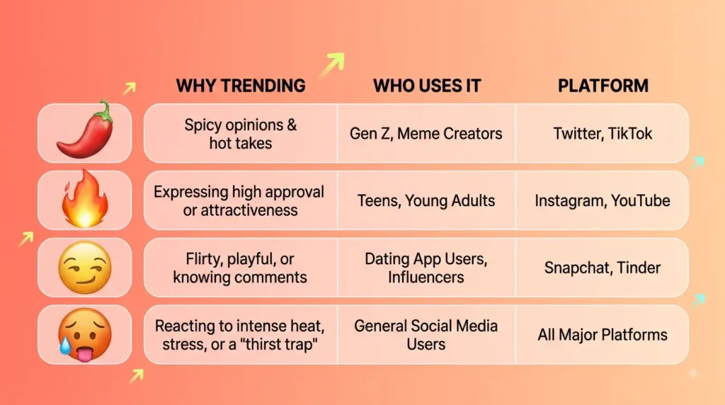Trending hot pepper emoji in 2026