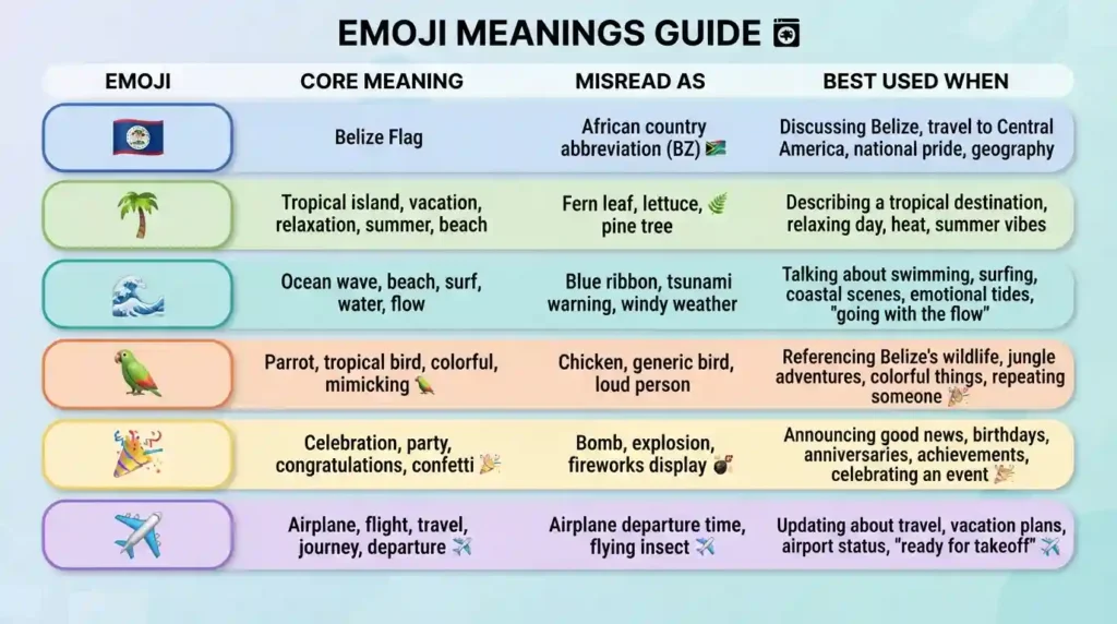 🇧🇿 Belize flag emoji mean
