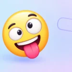 blue goofy emoji