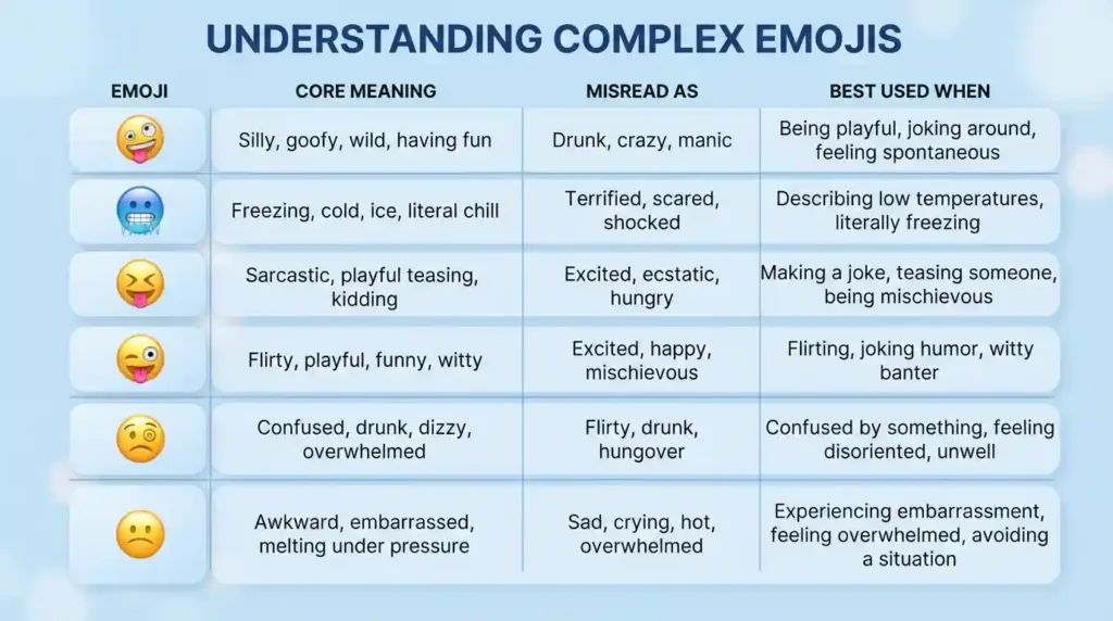  blue goofy emoji mean