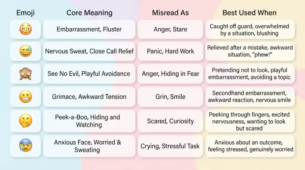  embarrassed emoji mean
