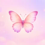 pink butterfly emoji