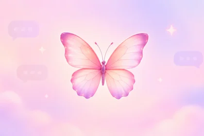 pink butterfly emoji