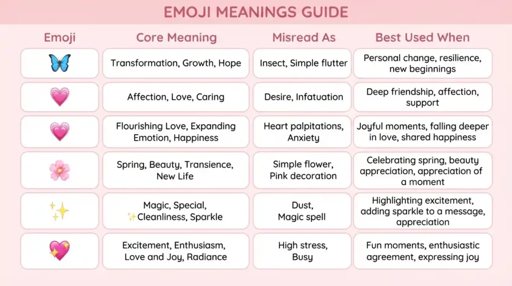 pink butterfly emoji mean