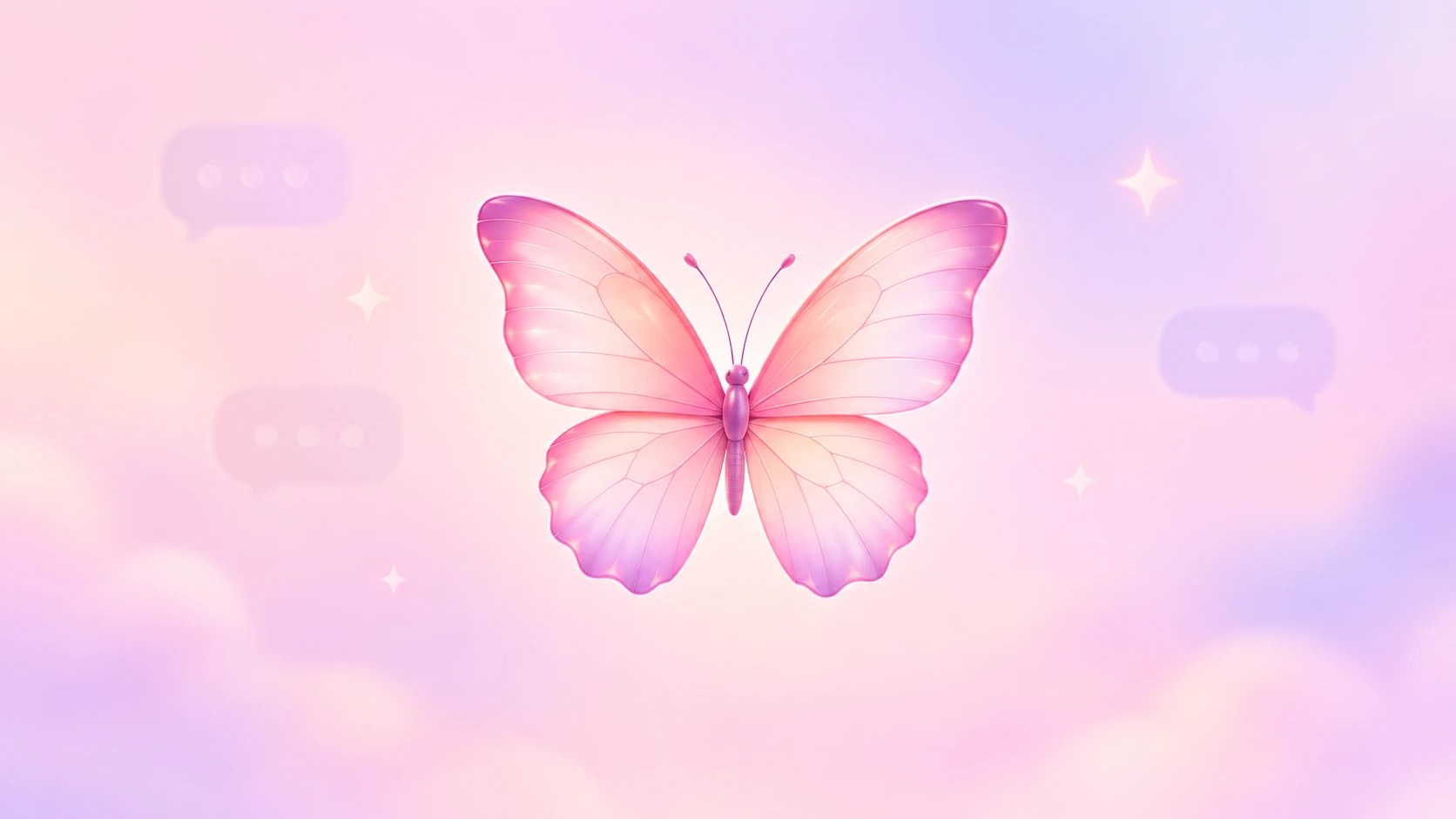 pink butterfly emoji
