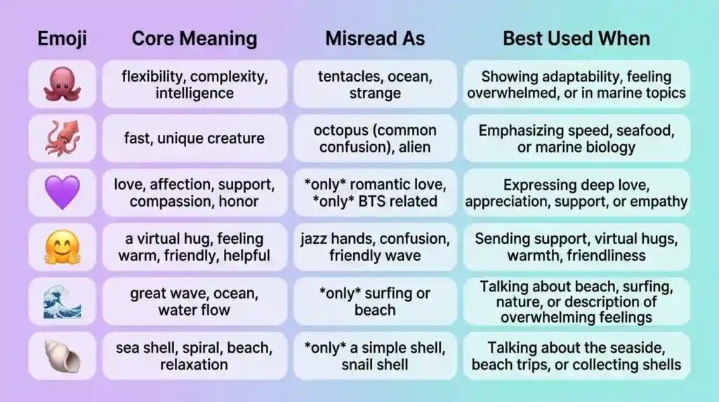  the octopus emoji mean