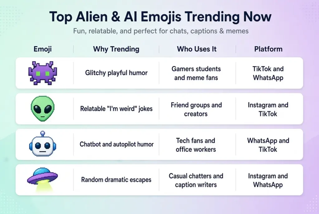 Trending alien monster emoji in 2026