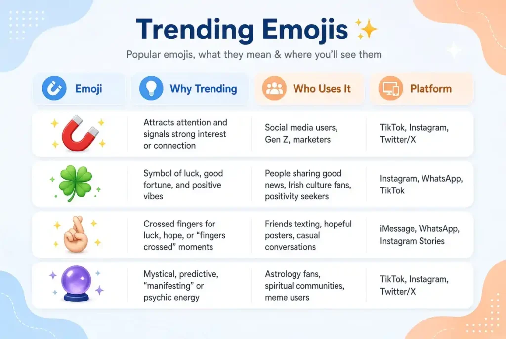 Trending horseshoe emoji in 2026