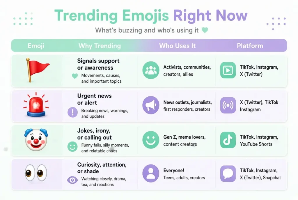 Trending red flag emoji in 2026