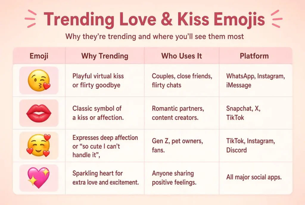 Trending TikTok Kiss Emoji in 2026
