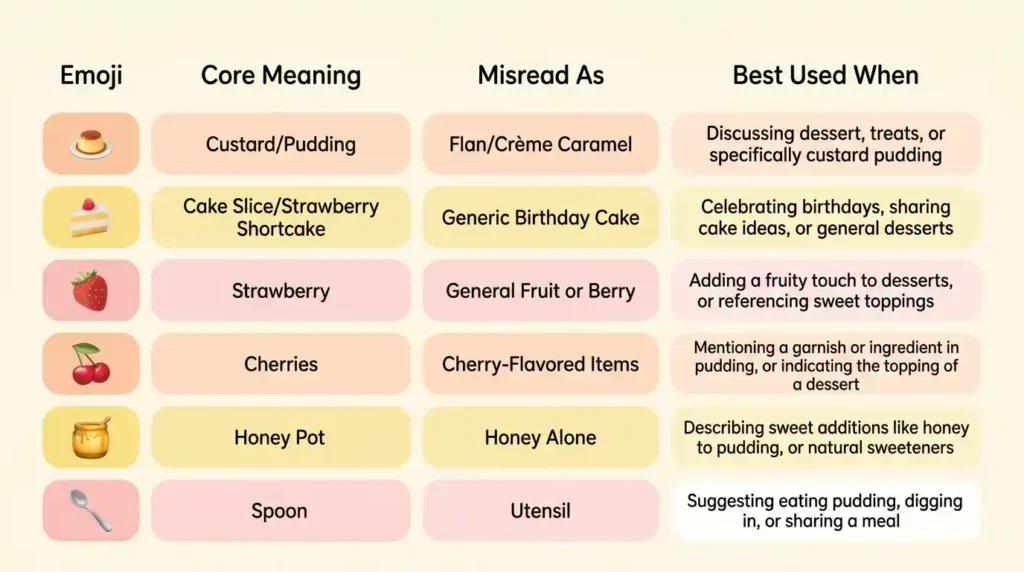 pudding emoji mean