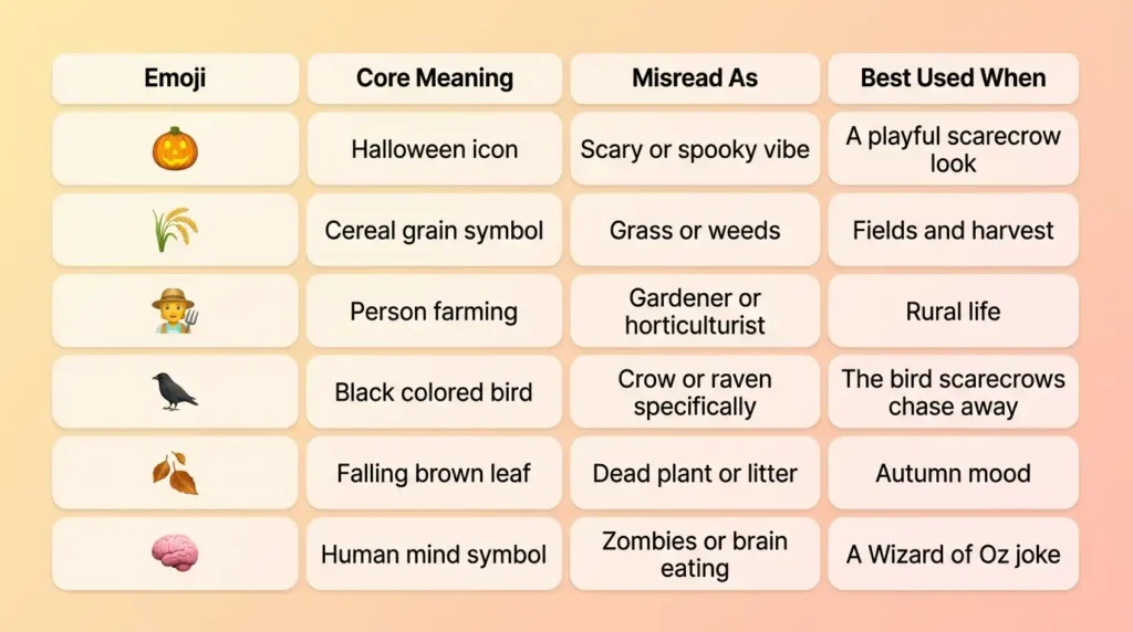 scarecrow emoji mean