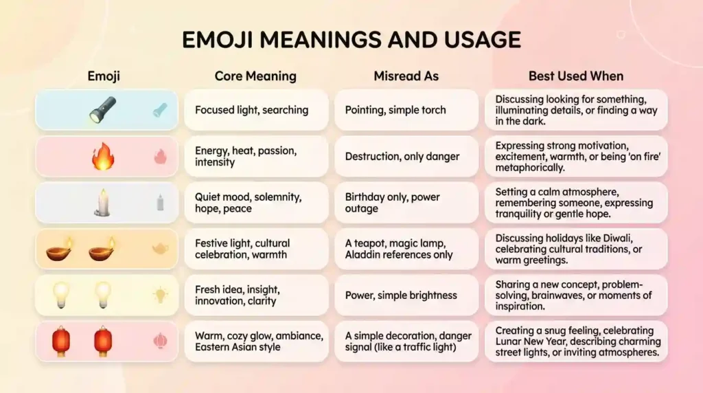 torch emoji mean
