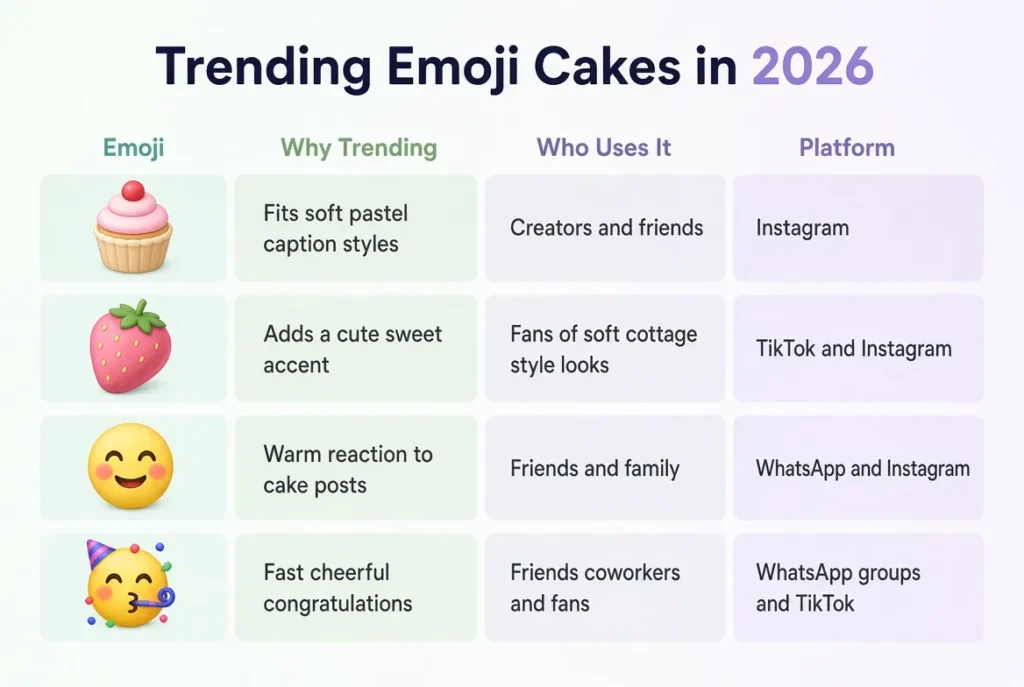 Trending emoji cakes in 2026