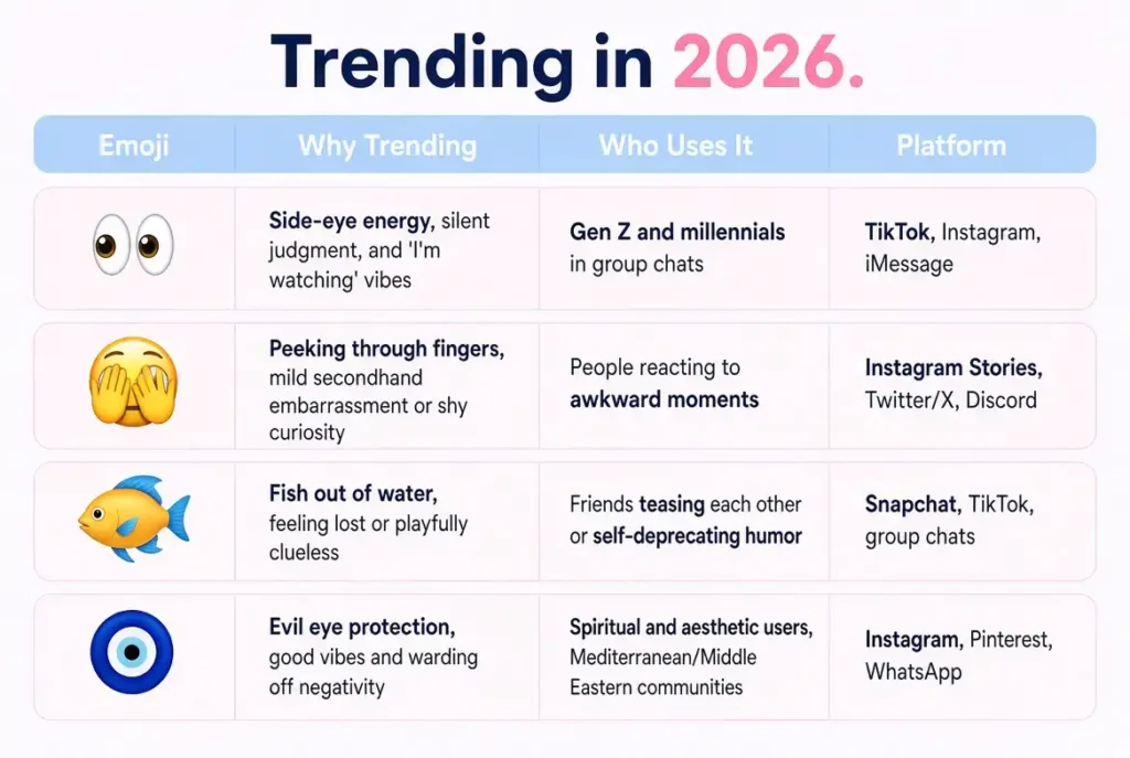Trending fisheye emojis in 2026
