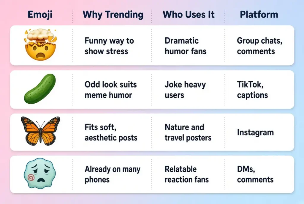 Trending newest emoji in 2026