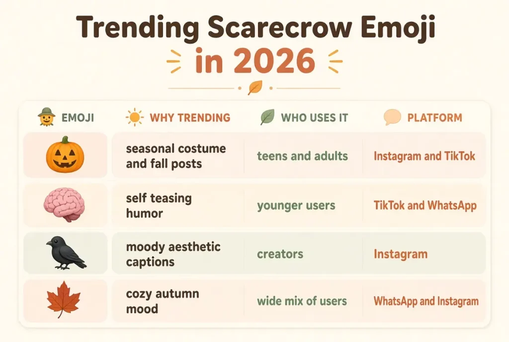 Trending scarecrow emoji in 2026