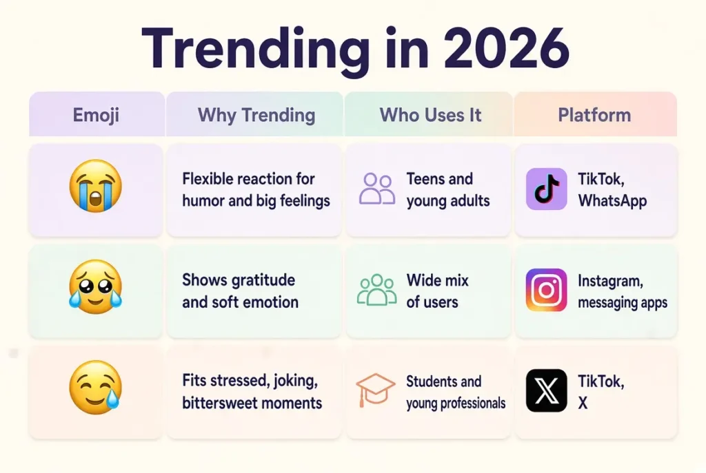 Trending ugly crying emoji in 2026